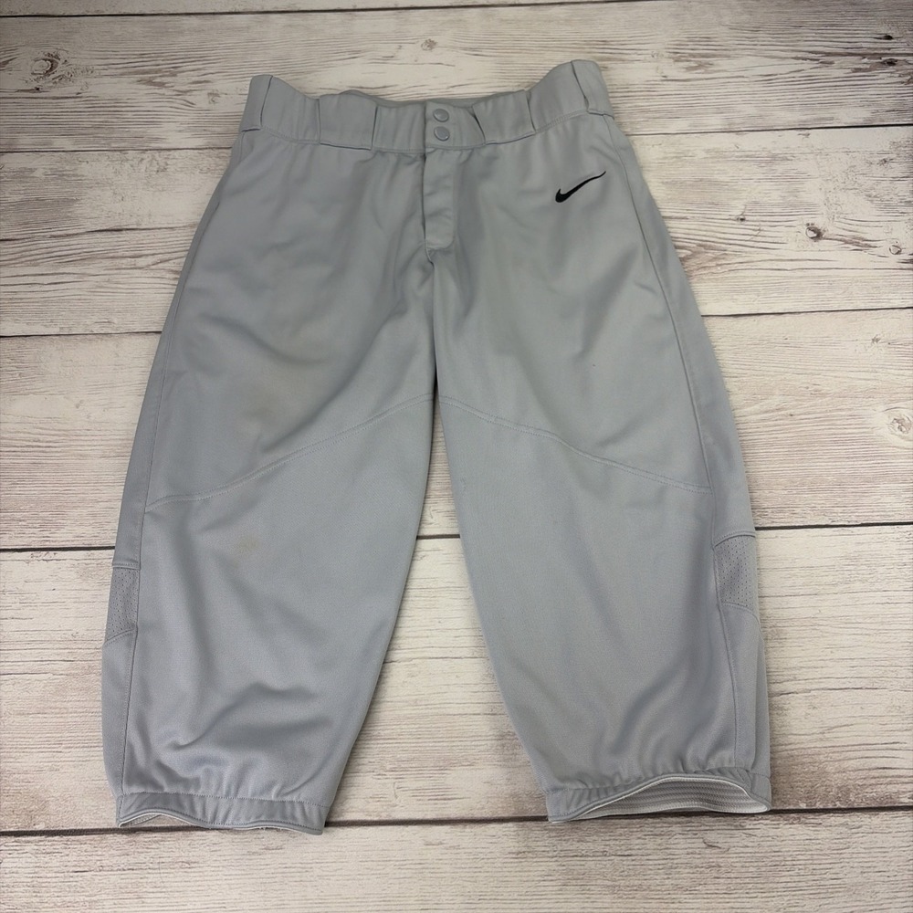 Nike Men's Medium Vapor Pro Baseball Pants Gray High Cuff